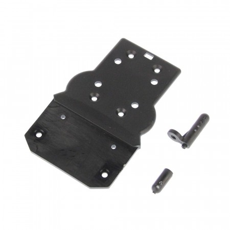 681-P004 HBX Front Bottom Plate + Buggy Body Posts