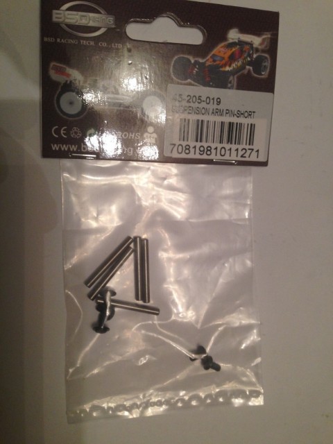 BSD SUSPENSION ARM PIN-SHORT 45-205-019