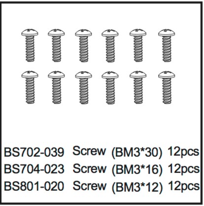 704-023 BSD Screw BM3*16