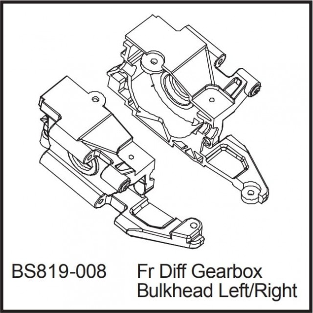819-008 BSD Fr Diff Gearbox Bulkhead Left/Right