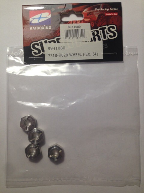 3318-H028 HBX Wheel Hex 4stk.