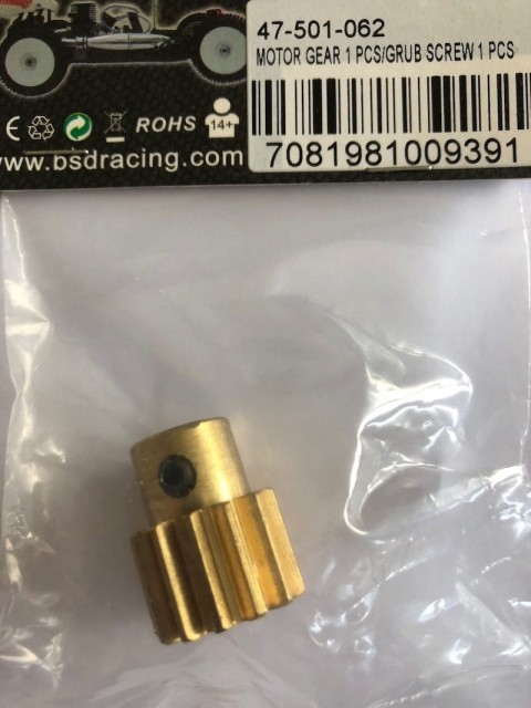 501-062 BSD Motor Gear 1pcs/Grub Screw 1pcs