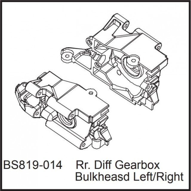 819-014 BSD RR Diff Gearbox Bulkhead Left/Right