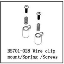 701-028 BSD WIRE CLIP MOUNT/SPRING /SCREWS 2 stk.