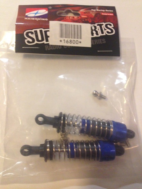 16800 HBX Sandstorm 1:16 Alum. Capped Oil Filled Shocks+Ball Joints (Fr/Rr) 2 stk.