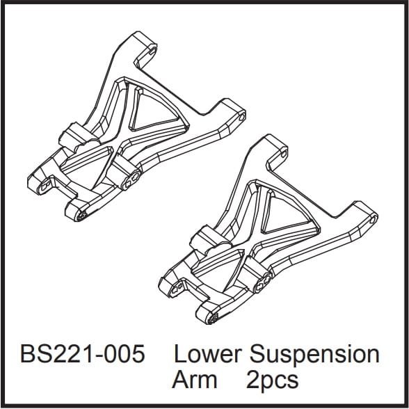 221-005 BSD Lower Suspension Arm (2stk.)
