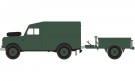 Airfix plastbyggesett 1/76 LWB Land Rover and Trailer (Hard Top) A02324 thumbnail