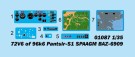 Trumpeter 1/35 72V6 of 96k6 Panther-S1 SPAAGM BAZ-6909 thumbnail
