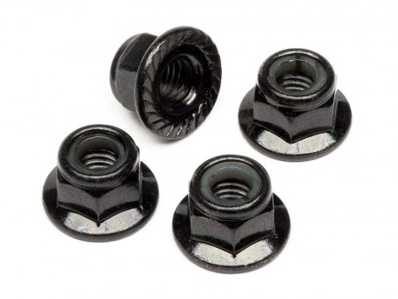 Z682 HPI Flanged Lock Nut M5 (Black/4stk.)