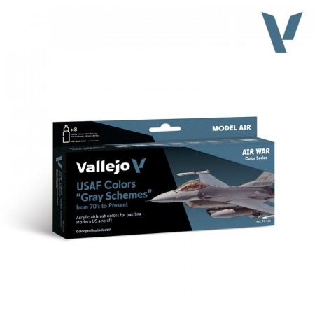 Vallejo Model Air USAF Colors “Gray Schemes” from 70´s to Present 8x18ml