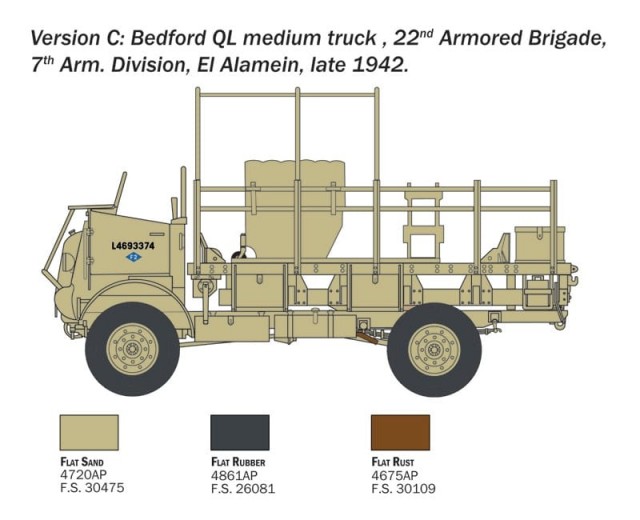 Italeri 1/35 Bedford QL Medium Truck