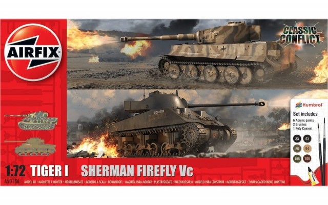 Airfix Gavesett 1/72 Tiger I and Sherman Firefly Vc Classic Conflict