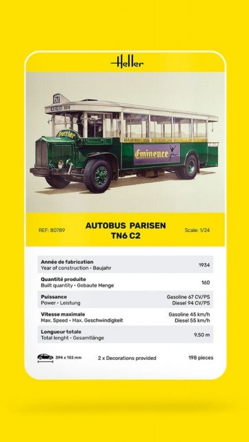 Heller 1/24 Autobus Parisien TN6 C2