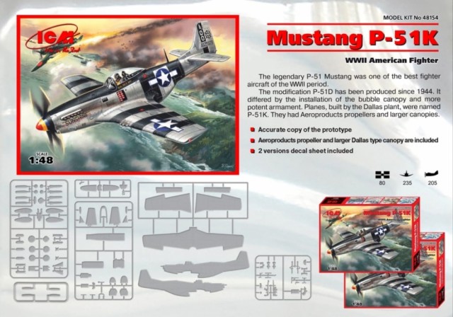 ICM 1/48 WWII American Fighter Mustang P-51K