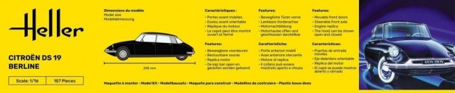Heller 1/16 Citroen DS 19 Berline
