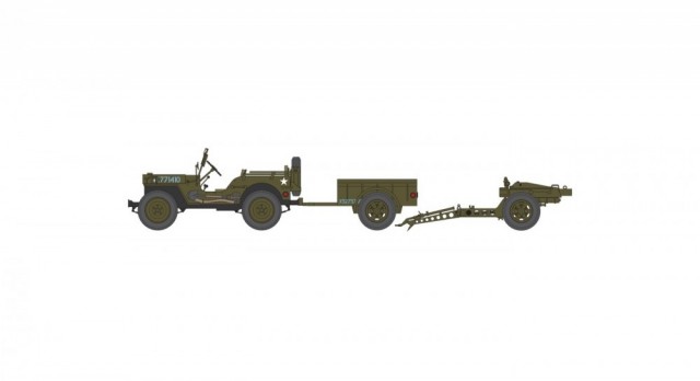Airfix byggesett Willys British Airborne Jeep A02339