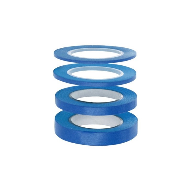 Model Craft Maskeringstape buet 4-pakning 1mm, 2mm, 3mm og 6mm x 18m