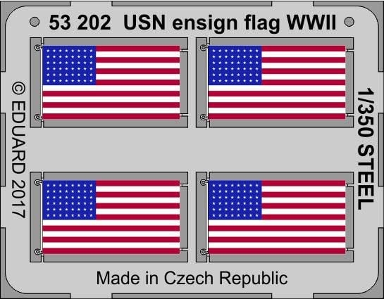 Eduard 1/350 USN ensign flag WWII Steel