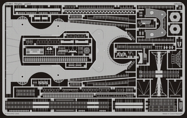 Eduard 1/350 Detaljesett Tirpitz (for Tamiya kit)