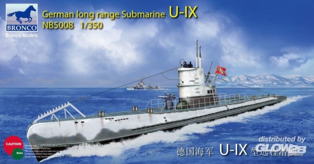 Bronco Models 1/350 German Long Range Submarine U-IX
