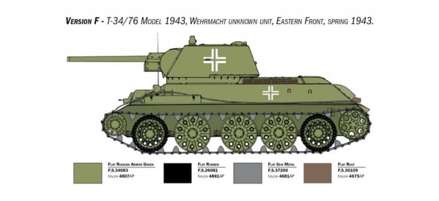Italeri 1/35 T-34/76 Model 1943 Premium Edition