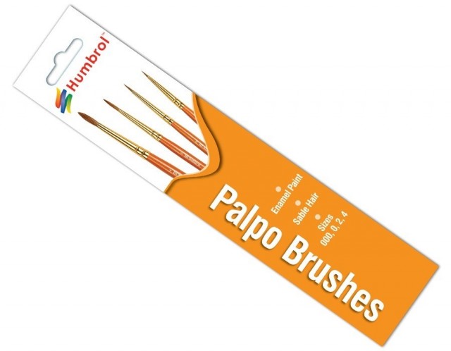 Humbrol Palpo Pensel pakke 000, 0, 2, 4 (4stk) AG4250