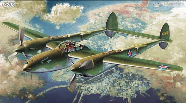 Academy 1/48 P-38F Lightning Glacier Girl