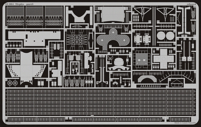 Eduard 1/350 Detaljesett Tirpitz (for Tamiya kit)