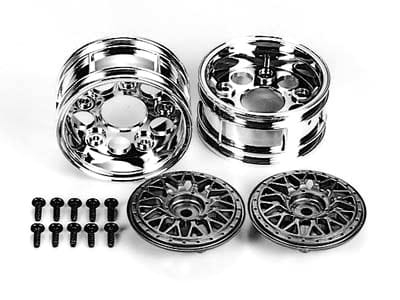 50548 Tamiya 2-Piece Mesh Wheels 4WD/FWD Touring and Rally Car (2stk.)