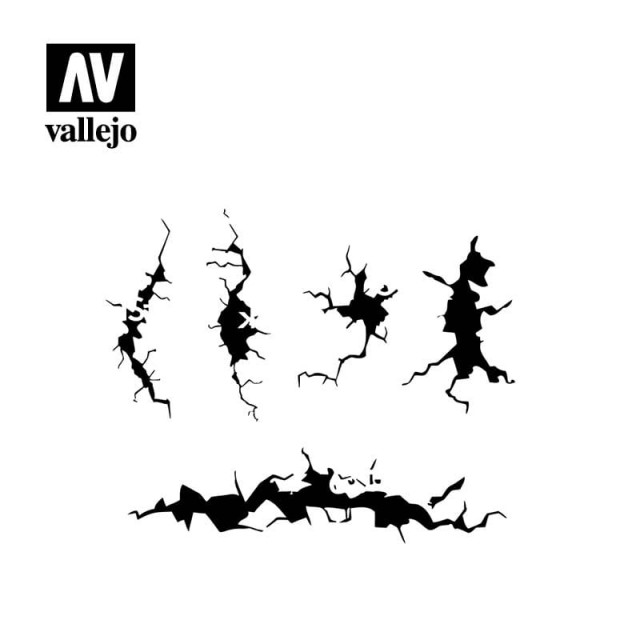 Vallejo Stencils Cracked Wall 1/35