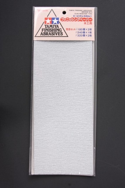Tamiya Sandpapir Finishing Abrasives Medium Set (5stk.)