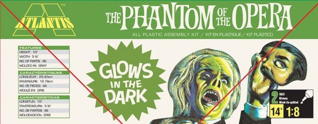 Atlantis 1/8 The Phantom of the Opera Glow in the Dark Edition