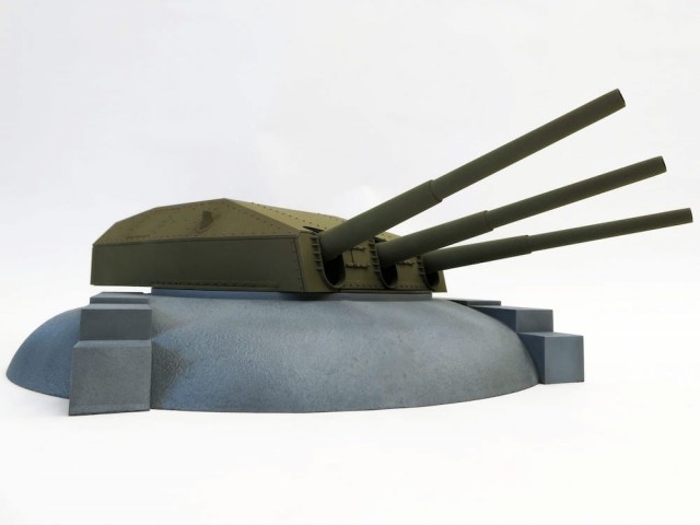 Modelcollect 1/72 Austrått Fort Costal Artillery Site Triple 28cm turret Caesar (Norsk)