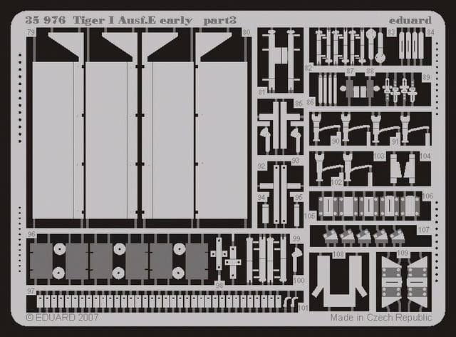 Eduard 1/35 Detaljsett Tiger I Ausf.E Early (for Tamiya kit)