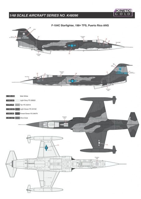Kinetic Model Kit 1/48 F-104A/C USAF Starfighter