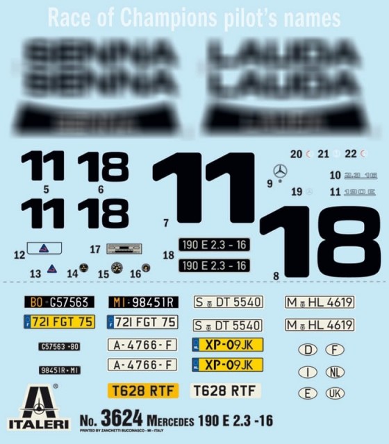 Italeri 1/24 Mercedes-Benz 190E 2.3 16v