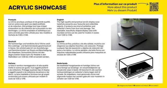Heller Acrylic Showcase (25,2x12,7x8cm)