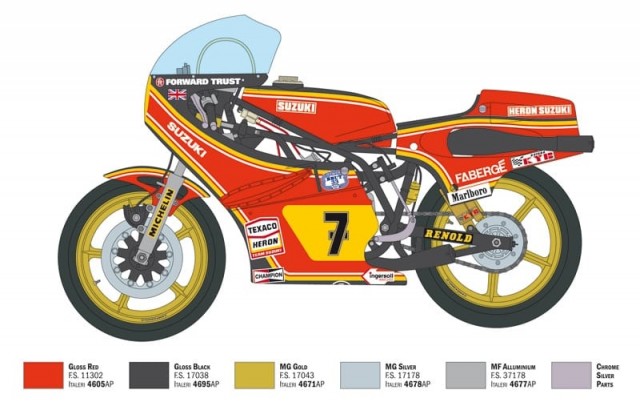 Italeri 1/9 Suzuki RG 500 XR27 - Team Heron Barry Sheene 1978