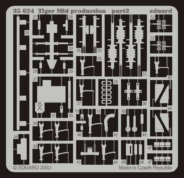 Eduard 1/35 Big Ed Tiger I Mid. Production (for Tamiya kit)