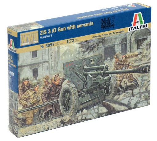 Italeri 1/72 Russian ZIS 3 AT Gun w/Servants No 6097