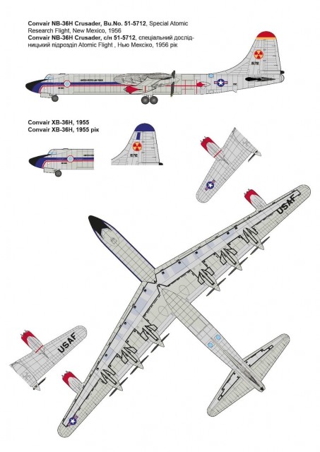 Roden 1/144 Convair NB-36H Crusader - U.S. Air Force Nuclear Powered Research Plane