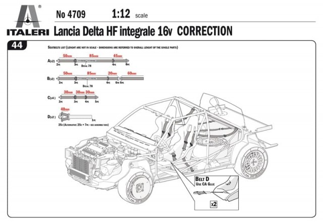 Italeri 1/12 Lancia Delta HF Integrale 16v