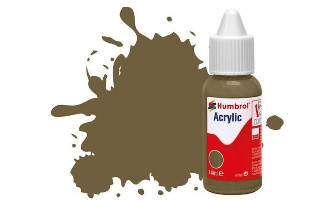 Humbrol Akryl No 86 Olive Green - Matt 14ml Dropper Bottle
