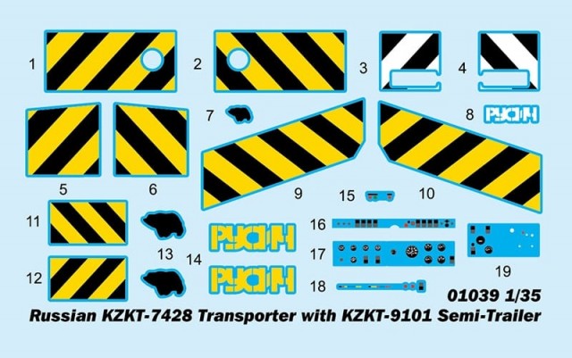 Trumpeter 1/35 Russian KZKT-7428 Transporter with KZKT-9101 Semi-Trailer