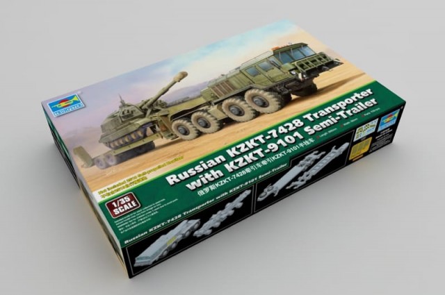 Trumpeter 1/35 Russian KZKT-7428 Transporter with KZKT-9101 Semi-Trailer