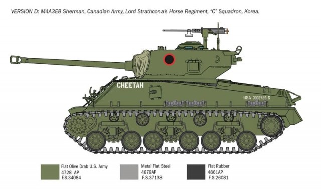 Italeri 1/35 Sherman M4A3E8 - Korean War