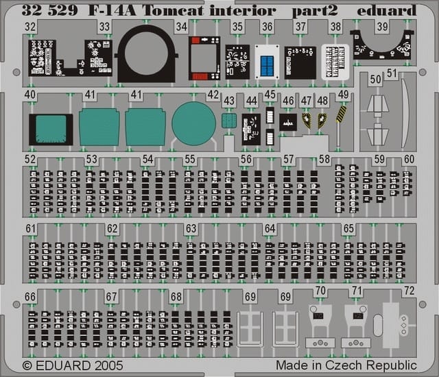 Eduard 1/32 Detaljsett F-14A interior (for Tamiya kit)