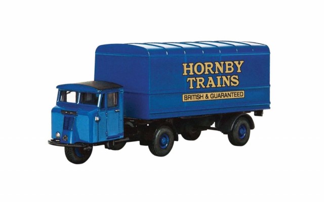 Hornby 1/76 Scammell Mechanical Horse Van Trailer - 1957