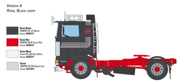 Italeri 1/24 Volvo F12 Intercooler Low Roof with Accessories