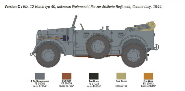 Italeri 1/35 Kfz. 12 Horch 901 Typ Frühen Ausf.